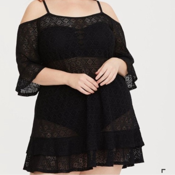 torrid Other - Torrid Black Crochet Coverup